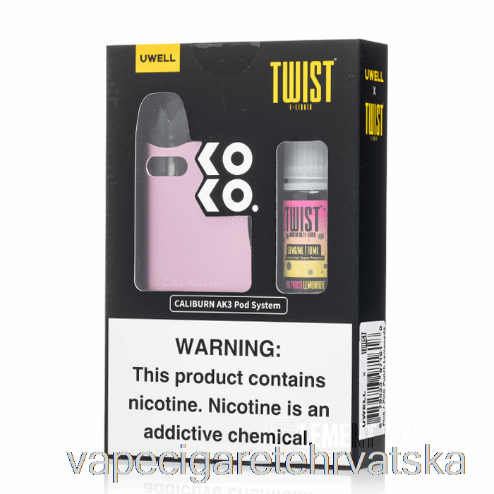 Vape Hrvatska Uwell X Dv Caliburn Ak3 Kit + 50mg Nic Salt [pink] Twist E-liquid - Pink Punch Lemonade
